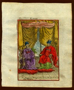 View of the King and Queen of China before the Tartar invasions, 1719