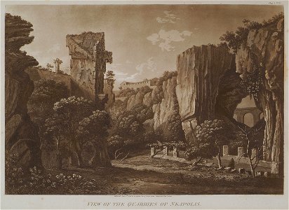 View of the quarries of Neapolis - Wilkins William - 1807