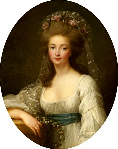 Vigée Le Brun, manner of - Élisabeth of France. Free illustration for personal and commercial use.