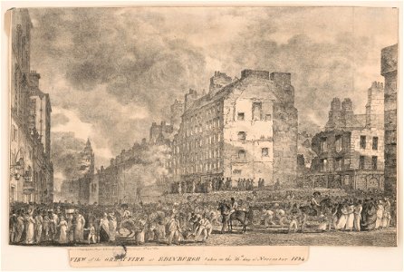 View of the great fire at Edinburgh taken on the 16th day of November 1824 LCCN2004669463