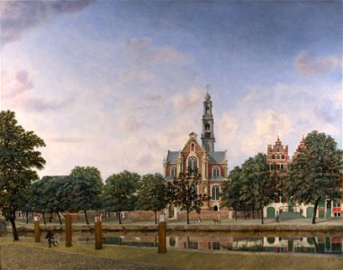 View of the Westerkerk Amsterdam 1660 Jan van der Heyden. Free illustration for personal and commercial use.
