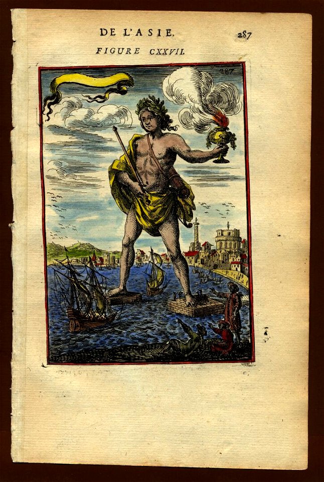 View of the ancient Colossus of Rhodes, 1683