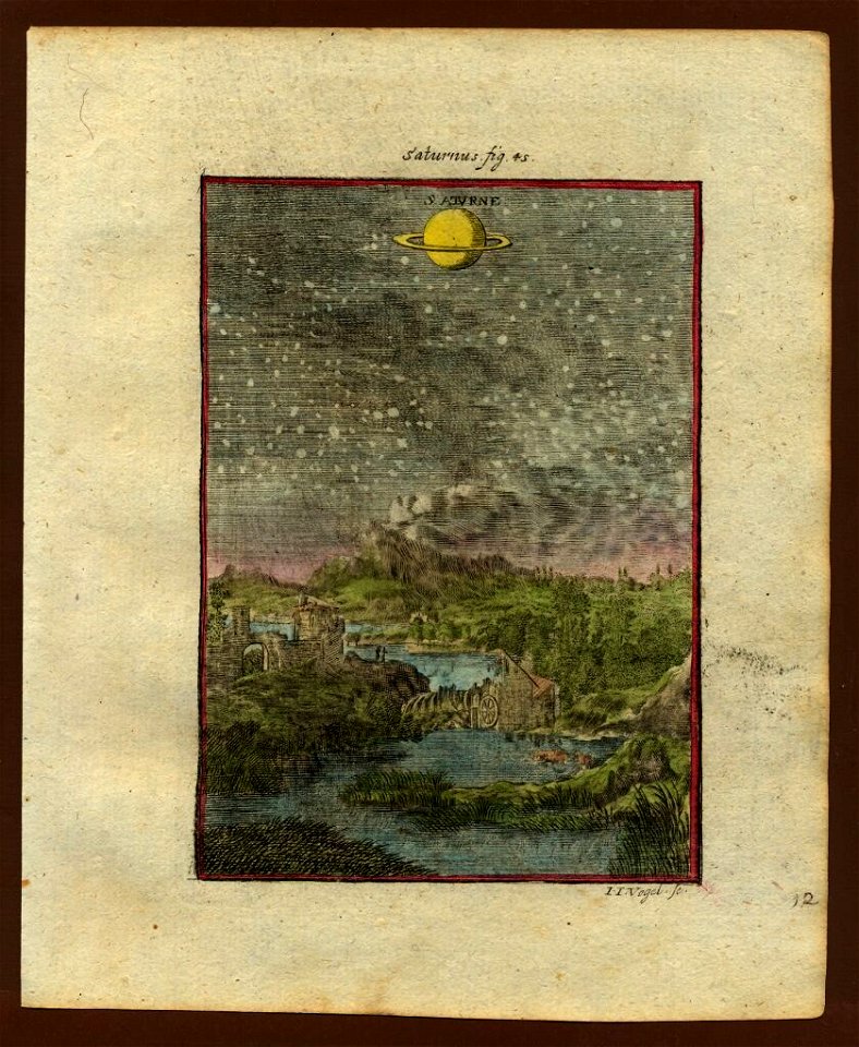 View of the planet Saturn, 1719