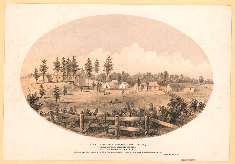 View of the rebel hospitals, Danville, Va. LCCN2003664224