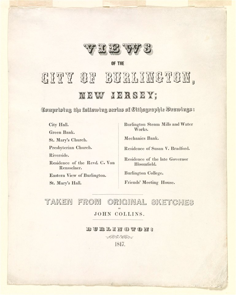 Views of the city of Burlington New Jersey LCCN2003674723