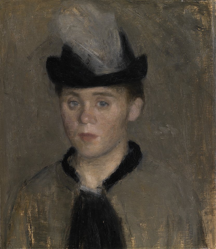 Vilhelm Hammershøi - Ida Ilsted, the Artist's Fiancée. Sketch - KMS3162 - Statens Museum for Kunst