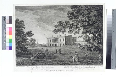 View of the Ranger's House (Queen's House) - and - Greenwich RMG PT2659