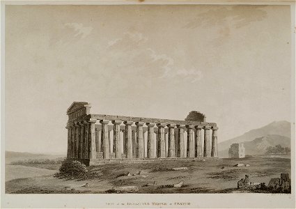 View of the Hexastyle Temple at Paestum - Wilkins William - 1807