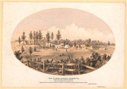 View of the rebel hospitals, Danville, Va. LCCN2003664224