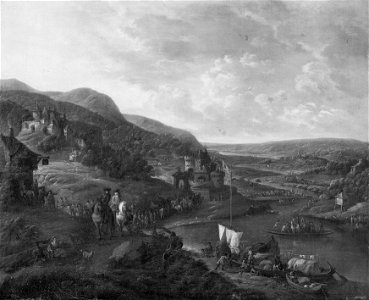 View of the Rhine with Figures (Robert Griffier) - Nationalmuseum - 17453