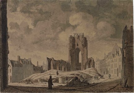 View of the ruins of the church of St Géry in Brussels (paul Vitzthumb fecit an 7) 447 x 635 mm