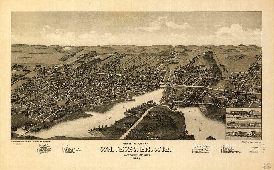 View of the city of Whitewater, Wis. Walworth-County 1855. LOC 75696730