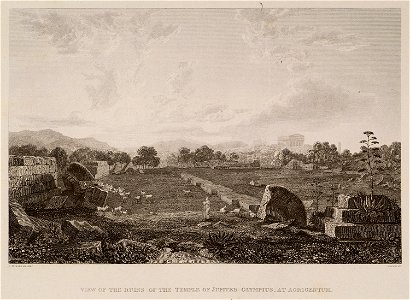 View of the Ruins of the Temple of Jupiter Olympius at Agrigentum - Cockerell Charles Robert Kinnard William Donaldsonthomas Leverton Jenkins William Railton William - 1830