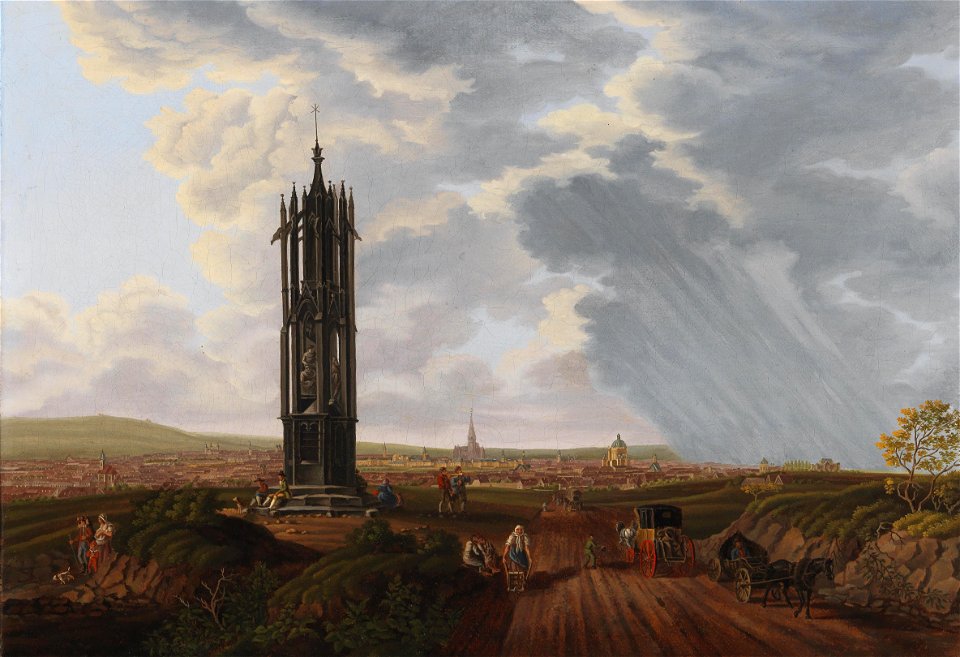 View of Vienna as seen from the Spinnerin am Kreuz, ca. 1840