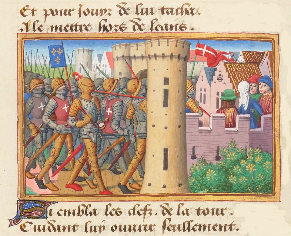 Vigiles de Charles VII, fol. 18v, Prise de Coucy (1418)