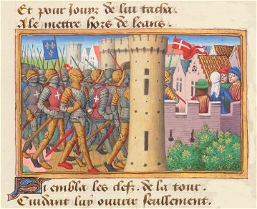 Vigiles de Charles VII, fol. 18v, Prise de Coucy (1418)