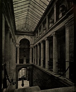 Villa Berg, Oberes Treppenhaus, um 1860