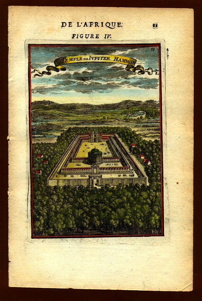 View of the temple of Jupiter Ammon, 1683. Free illustration for personal and commercial use.