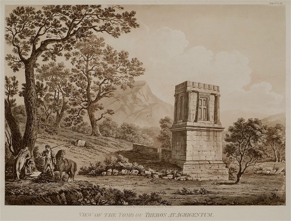 View of the Tomb of Theron at Agrigentum - Wilkins William - 1807