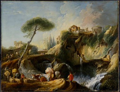 View of Tivoli with the Temple of Vesta (François Boucher) - Nationalmuseum - 22085