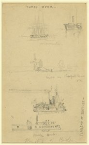 Views of ships and a mill LCCN2004660088