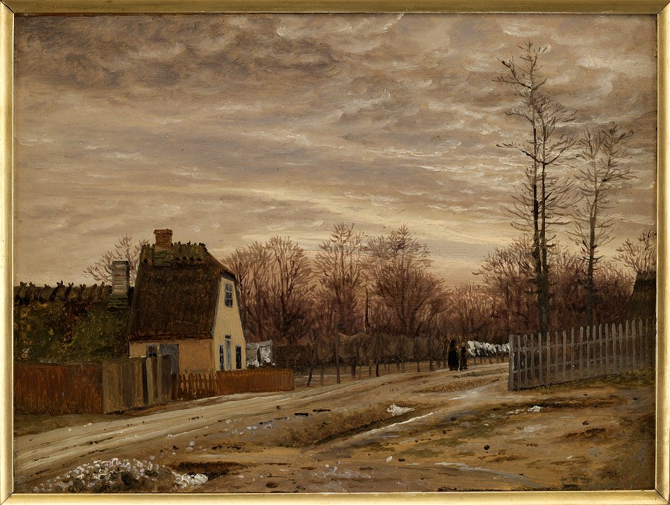 Vilhelm Kyhn - Evening after a Thaw. Taabæk, North of Copenhagen - KMS7005 - Statens Museum for Kunst
