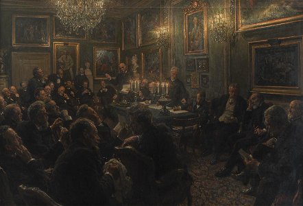 Viggo Johansen - En akademirådsforsamling på Charlottenborg i 1904