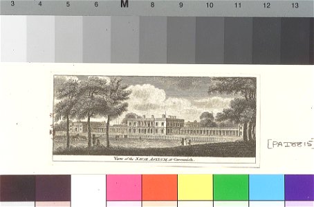 View of the Naval Asylum, at Greenwich (Queen's House) RMG PZ8815