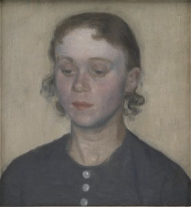 Vilhelm Hammershøi - The Artist's Wife, Ida Hammershøi, née Ilsted - KMS6691 - Statens Museum for Kunst. Free illustration for personal and commercial use.
