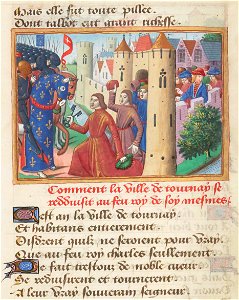 Vigiles de Charles VII, fol. 52v, Reddition de Tournai (1423)