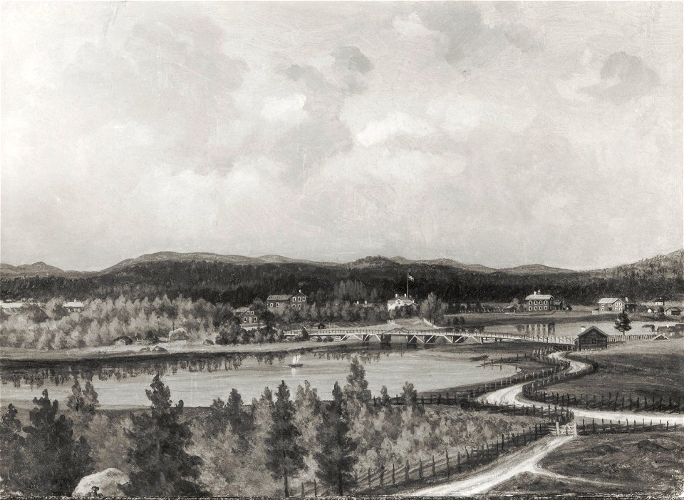 View over Ytterhogdal, Hälsingland (August Winqvist) - Nationalmuseum - 20771