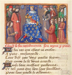 Vigiles de Charles VII, fol. 13v, Audience de Charles VII
