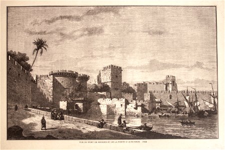 View of the port of Rhodes - 1844