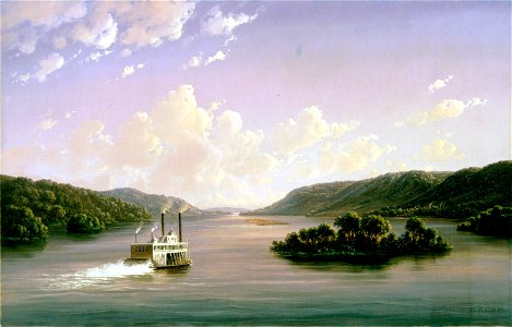 View on the Mississippi by Ferdinand Richardt, 1858