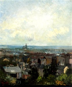 View-of-paris-from-near-montmartre-1886. Free illustration for personal and commercial use.