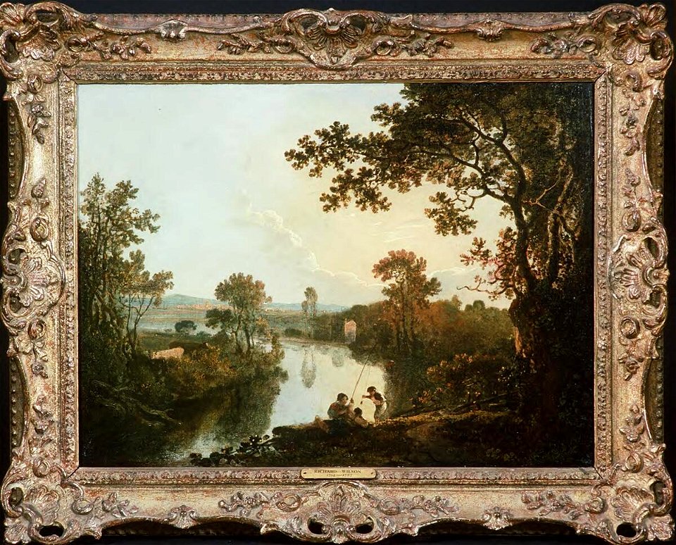 View on the river Dee with anglers
