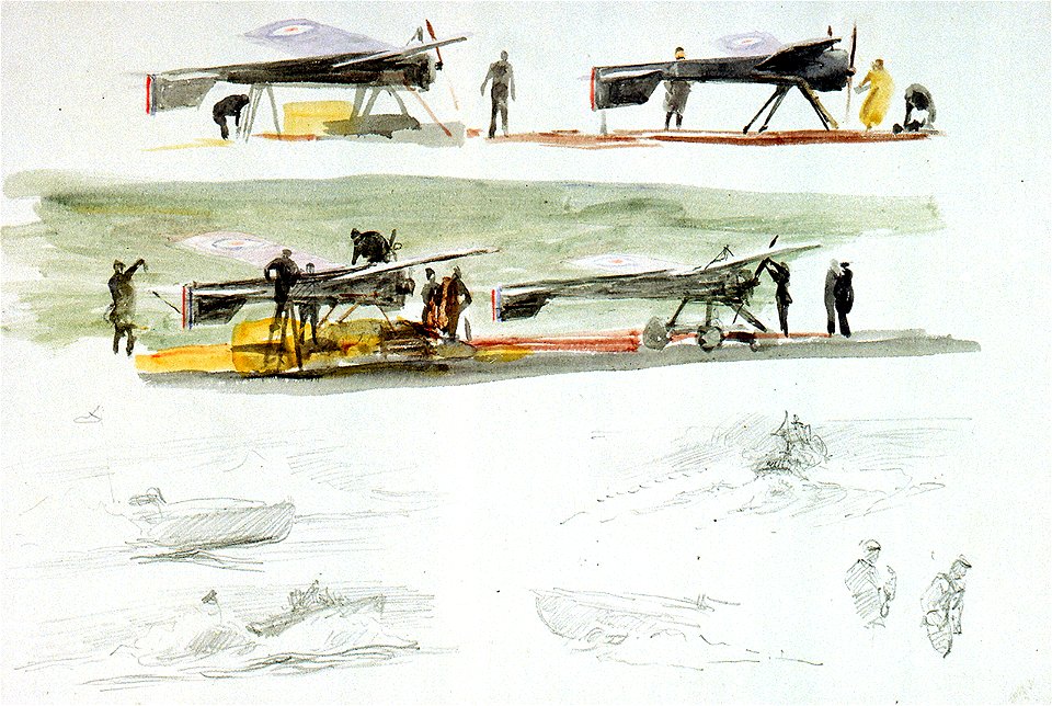 Views of RAF monoplanes with figures RMG PV1290