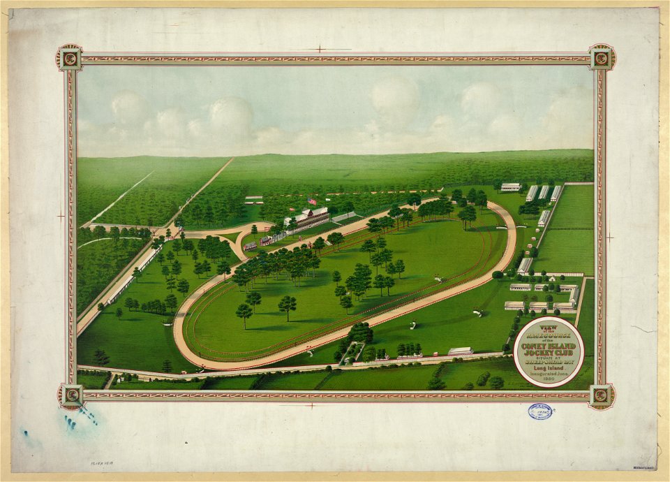 View of the racecourse of the Coney Island Jockey Club situate at Sheepshead Bay Long Island LCCN2004667249
