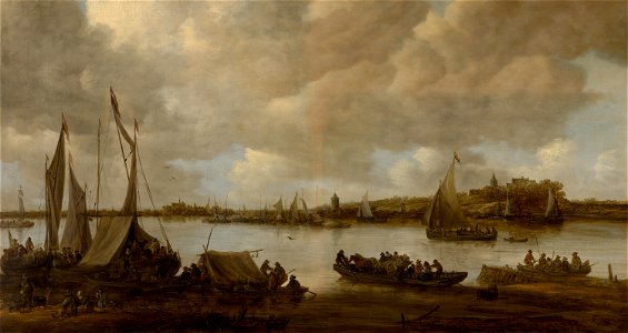 View of the Rhine near Hoog-Elten by Jan van Goyen Mauritshuis 838. Free illustration for personal and commercial use.