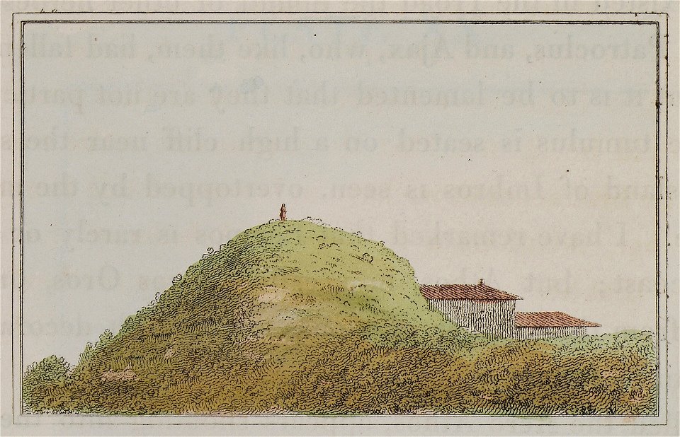 View of the Tomb of Achilles (Beşiktepe) in Beşika Burnu (anc Achilleion) - Gell William Sir - 1804