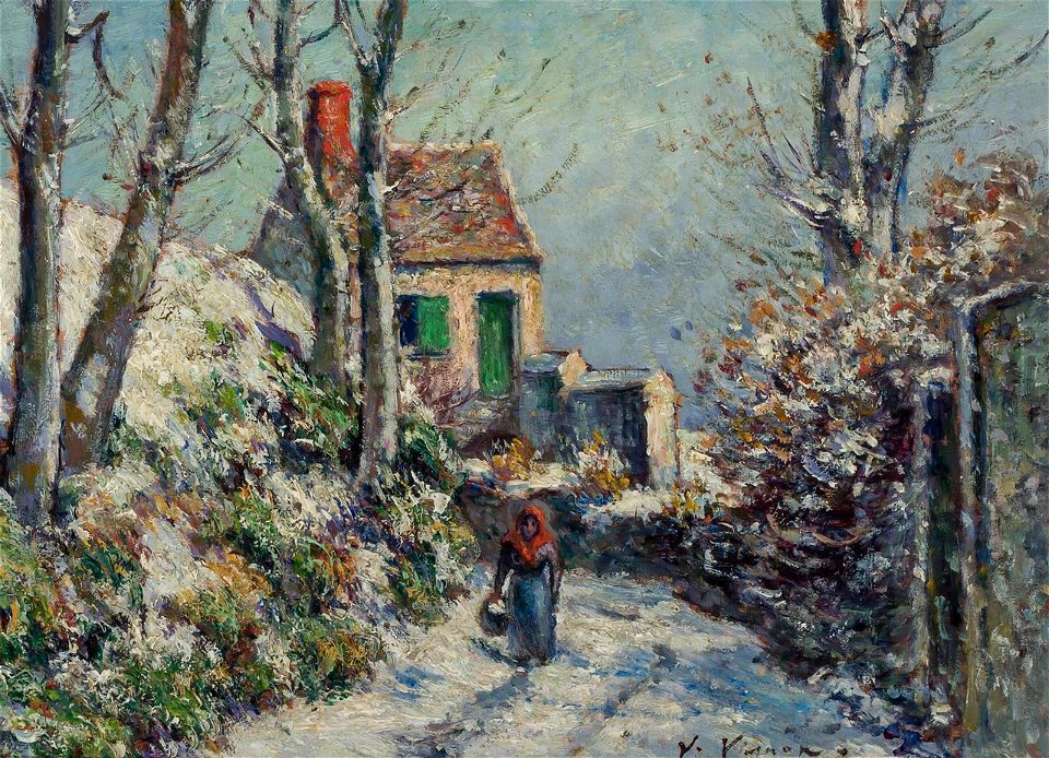 Village in Winter by Victor Vignon