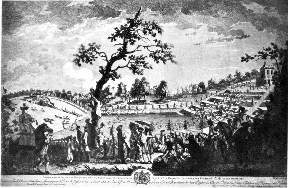 Viktor Heideloff, Festinjagen am Bärensee 1782