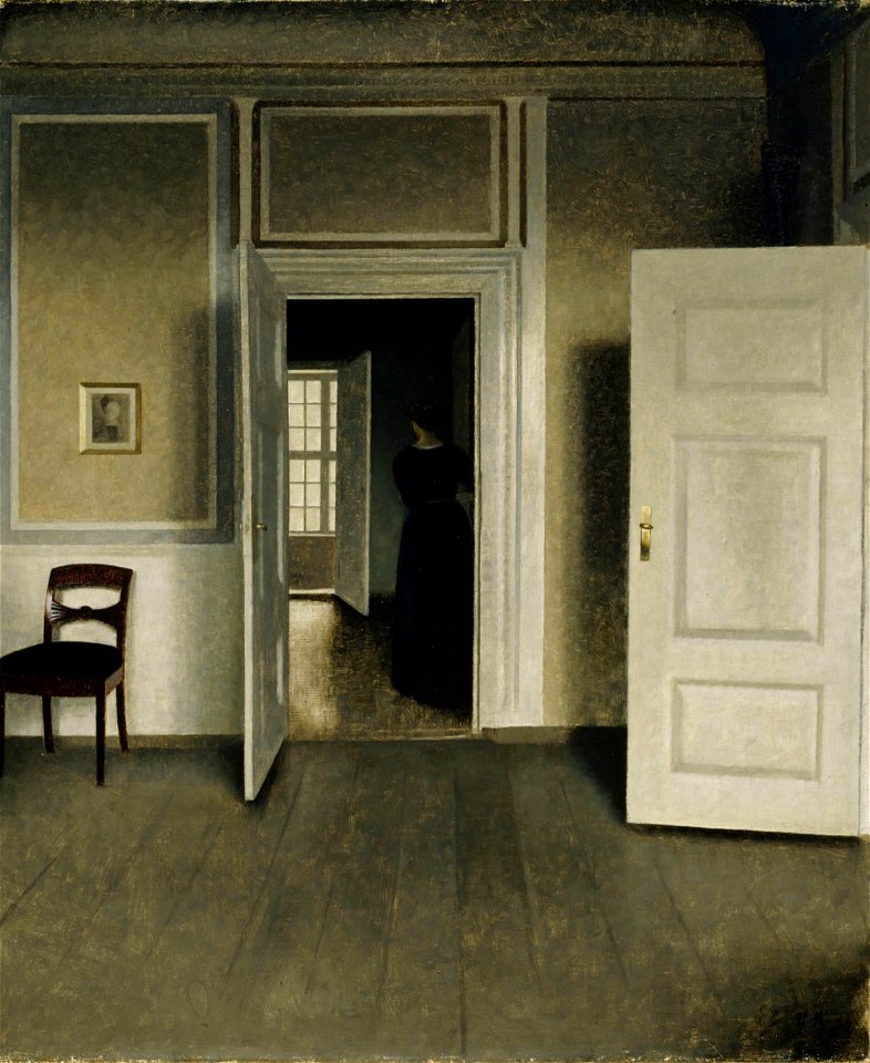 Vilhelm Hammershøi - Interior from the Home of the Artist - A III 2058 - Finnish National Gallery