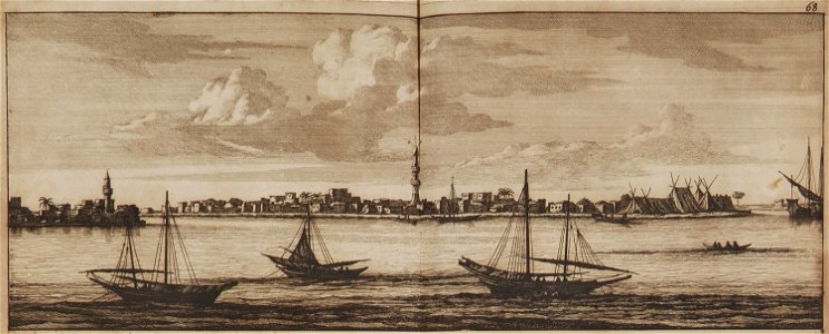 View of village on the mouth of the Nile - Ruyn Cornelis De - 1714