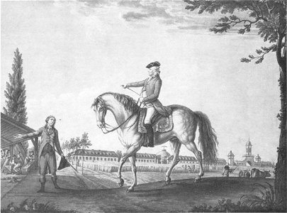 Viktor Heideloff, Herzog Karl Eugen beim Bau von Schloss Hohenheim 1785, 2