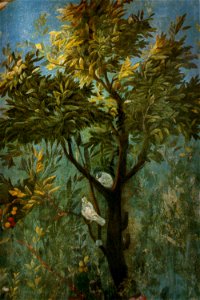 Villa di livia, affreschi di giardino, parete corta meridionale, dettagllio 02