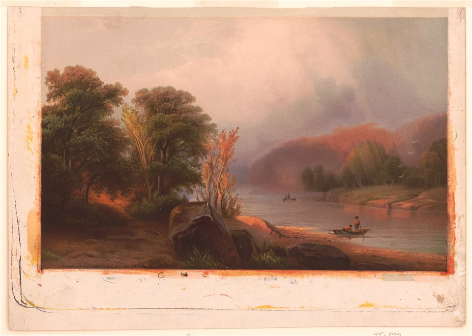 View on the Delaware Water Gap - original by Max Eglau, New York. LCCN2017660432