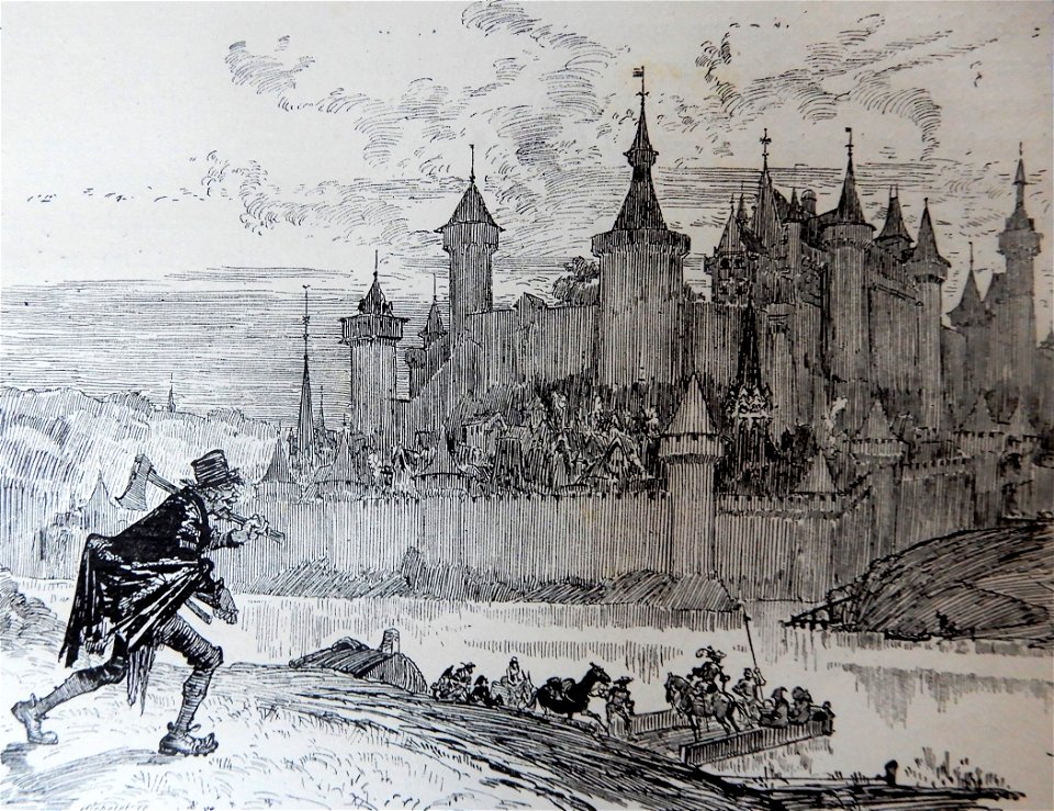 Ville de Chinon, par Robida