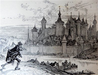 Ville de Chinon, par Robida