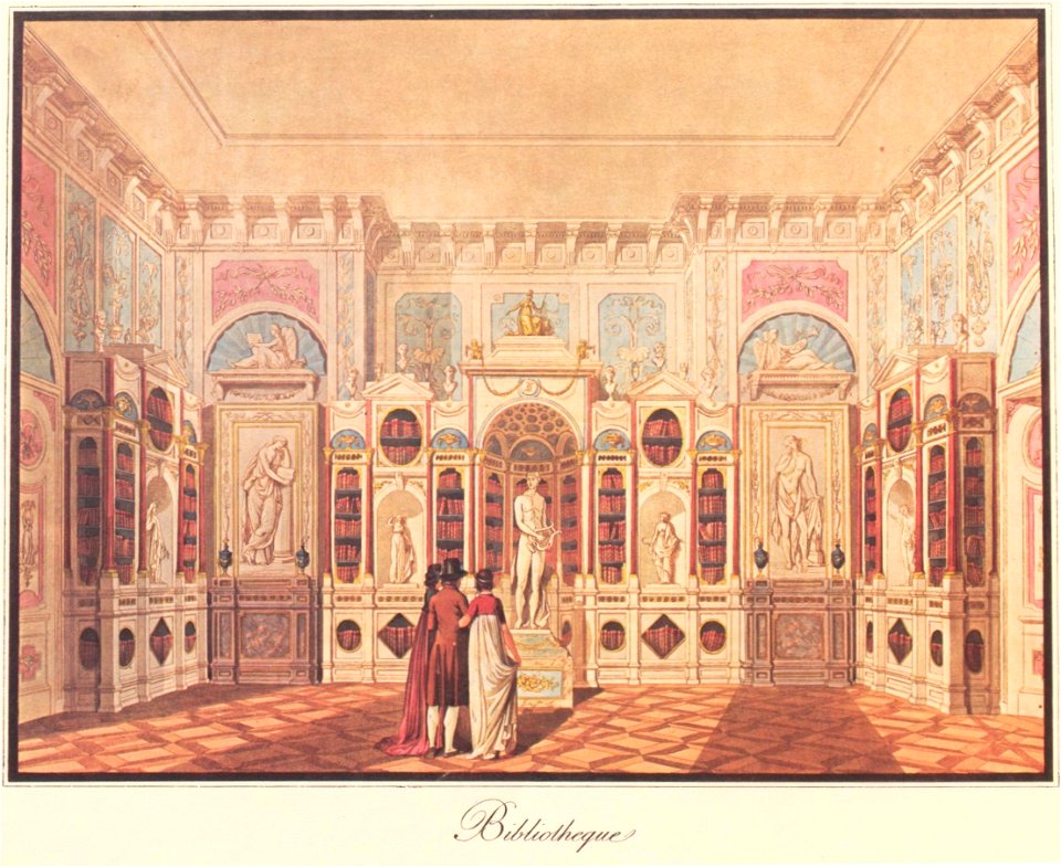 Viktor Heideloff, Bibliotheque, Merkwürdigste innere Ansichten der Gebäude und Gartenpartien in Hohenheim